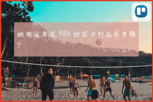 姚明当年在 NBA 的实力到底有多强?
